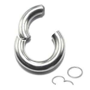 Clicker hoops, Lip Ring, Nose Hoop Septum Jewelry Earrings -Titanium ASTM F136 - 20G 18G 14G 2G 1G 0G 00G 4G 6G 8G 10G - Body Jewelry