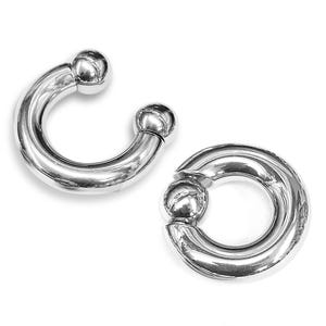 Titanium Horseshoe & Captive Bead Rings (2pcs): Septum, PA Jewelry