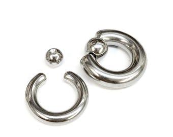Implant Grade Titanium Ball Closure Ring: Septum, Nose, and Body Piercing