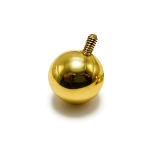 14k solid gold internal threaded piercing ball: 14g 16g Body Jewellery