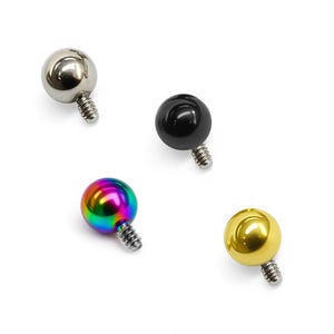 Ball Loose Parts for Body Piercing Internal Threaded 2pcs - Accessories Replacement end barbells, Labrets and more