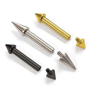 Titanium Cone Nipple Barbell Piercing: Internally Threaded 14g/16g