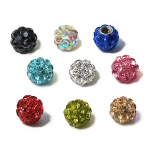Colorful Crystal Ball Loose Parts for Body Piercing External Threaded 2pcs , Accessories Replacement end barbells, Labrets and more