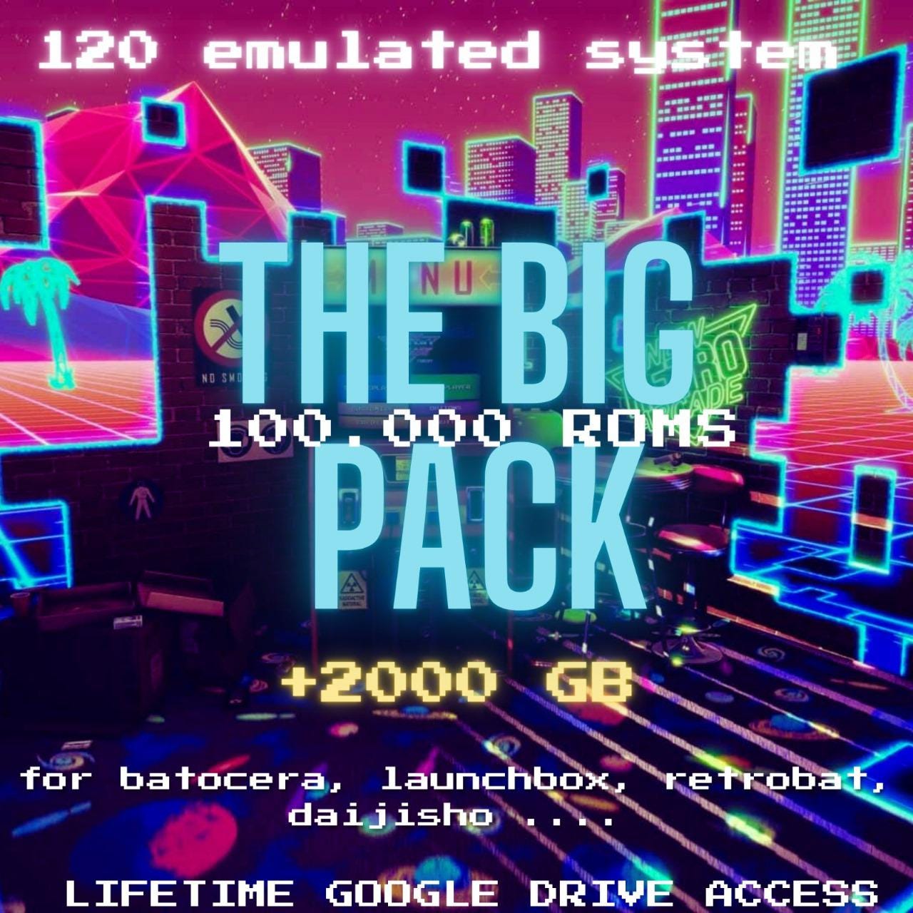 Ultimate Retro Game Frontend Pack | 120 Systems | +2000GB Digital Setup