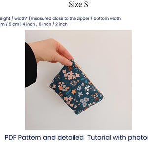Bag Sewing Pattern PDF | 3 Sizes | Easy Beginner Project | Zipper Pouch Tutorial with Photos | Printable Digital Pattern | Travel Organizer