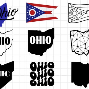 Ohio State SVG Bundle, Ohio Clipart, Ohio Umriss, Ohio PNG, Ohio Vektor - Instant Download, Ohio Instant Downloads