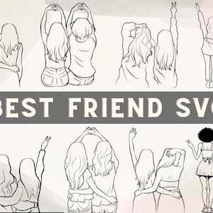 Best Friends SVG Bundle | Besties SVG | Friendship Day SVG | Friends forever Svg | Female friendship Svg | bff Svg | Friendship Clipart