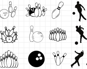 Paquete SVG de bolos, Bolos SVG PNG, Bowler Svg, Citas de bolos Svg, Bolos Cricut Svg, Bola de bolos Svg, Descarga instantánea