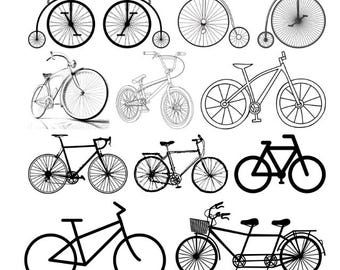 Bicycle Svg Bundle, Vintage Bike Svg, Bicycle Clipart, Bicycle Silhouette, Bicycle  Files for Cricut Silhouette, bike cycling png