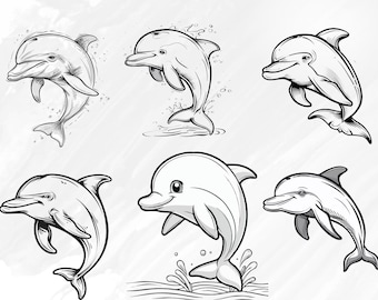 Paquetes de delfines svg, circuito de delfines, escena del océano svg, delfines svg, vector de delfines, archivos cortados de delfines, imágenes prediseñadas de delfines, vida marina svg