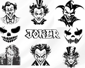 Joker SVG bundles, instant downloadable joker PNG, Clown svg bundles, joker scary smile PNG bundles, Joker smile svg, PNg , dxf, eps and jpg