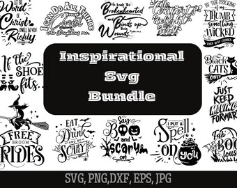 Paquetes de svg motivacionales, paquetes de svg de citas positivas, lindos paquetes de svg inspiradores citas divertidas archivos cortados