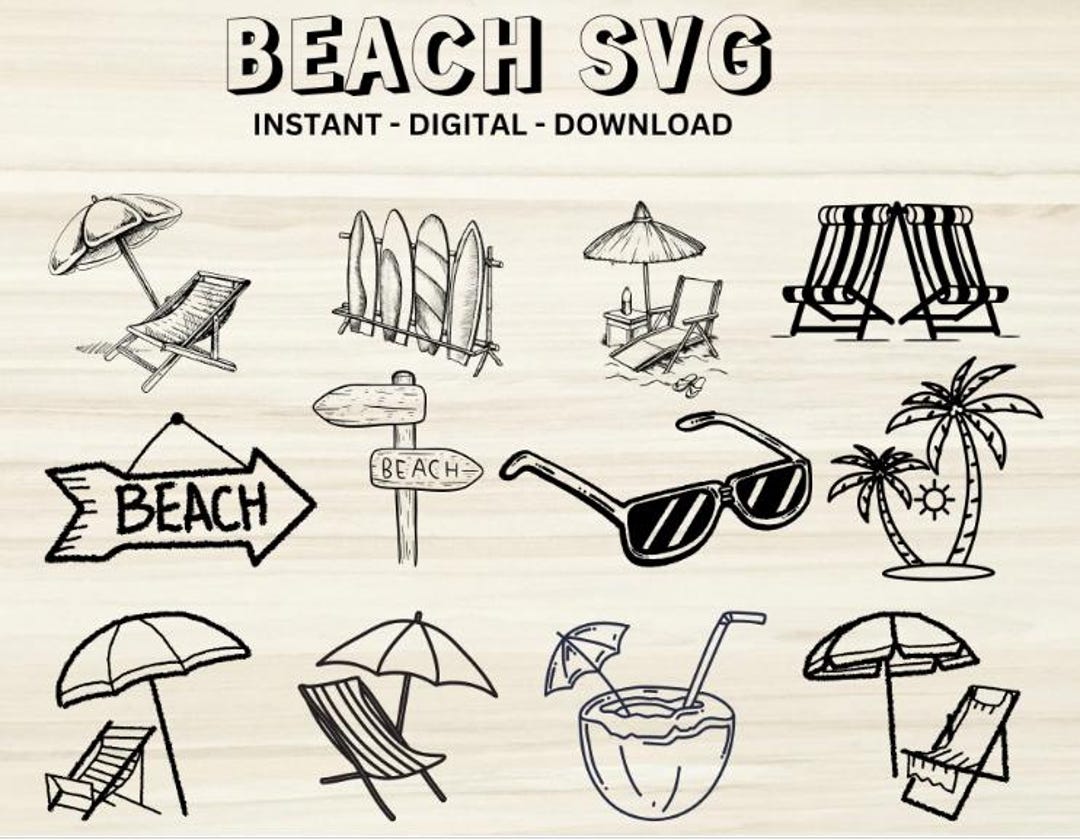 Summer Bundle SVG, Beach Svg, Summertime Svg, Funny Beach Quotes Svg ...