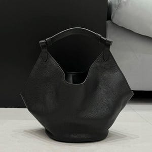 Genarbtes Leder Top Griff Tasche, Lotus Tasche, Frauen Leder Umhängetaschen, Leder Beuteltaschen