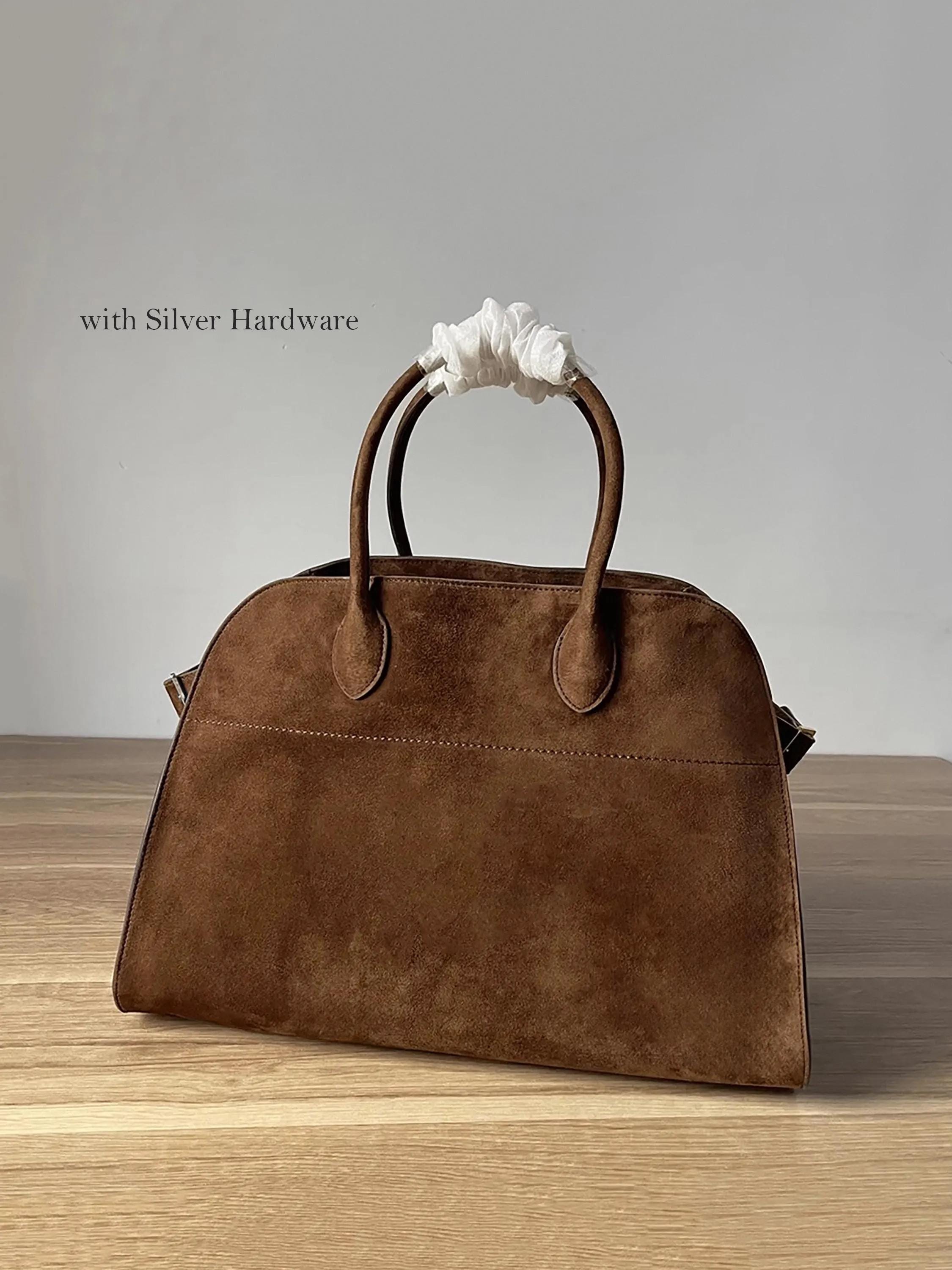 Suede Tote Bag, Minimal Leather Tote Bags, Genuine Leather