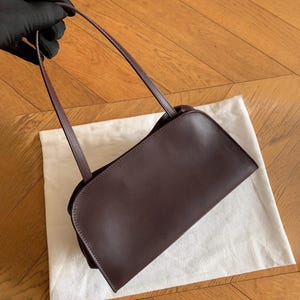 Leather Shoulder Bag, Minimal Design Handbags, Trendy Handbags