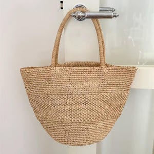 Sac fourre-tout en raphia, sacs à bandoulière tissés en raphia pour femme, sac en paille fait main, sac fourre-tout de plage pour vacances