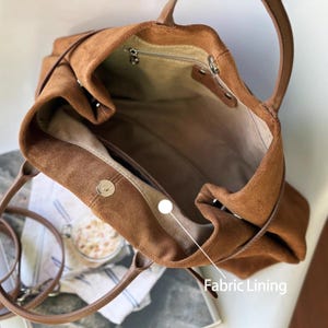 Suede Top Handle Bag