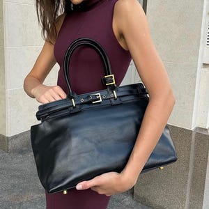 Leather Top Handle Bags, Women Leather Tote Bag, Genuine Leather Handbag