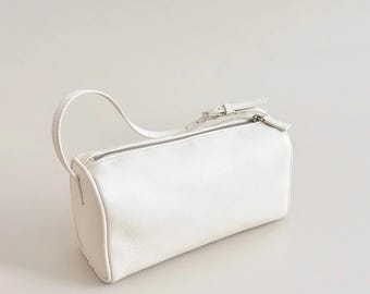 90s Bag, Minimalist Handbag, Cute Evening Purse, Elegant Leather Pouch, Luxury Top Handle Bag