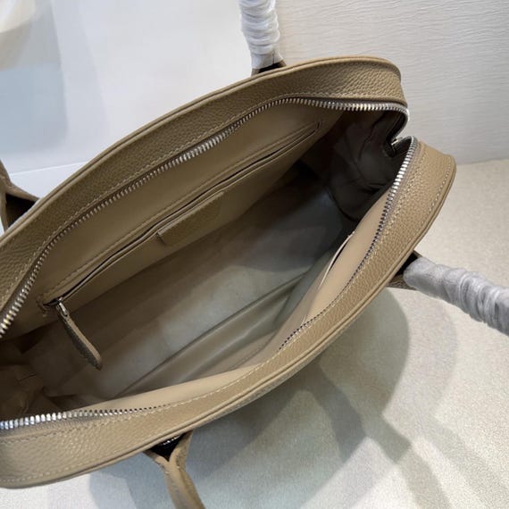 Pebbled Leather Top Handle Bag, Genuine Leather Shoulder