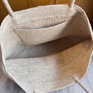Bolsa grande de ráfia, bolsa de ombro feminina de ráfia trançada, bolsa de palha feita à mão, bolsa de praia para férias imagem 7