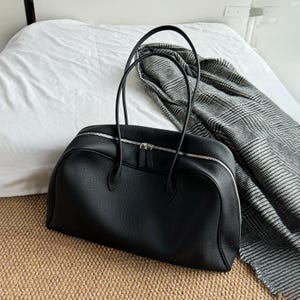 Klassische Leder Umhängetasche, Echtleder Tragetaschen, Minimal Design Handtaschen