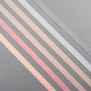 Ripsband 16mm Breite, dicke Qualität mit leichtem Schimmer, verschiedene Farben Rosa, Beige, Grau