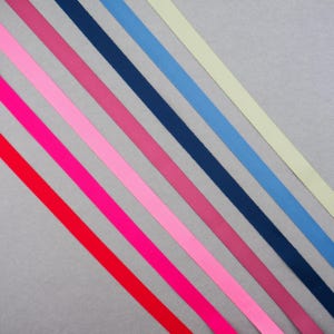 Ripsband 16mm Breite, dicke Qualität mit leichtem Schimmer, verschiedene Farben Blau, Pink, Rot, Grün