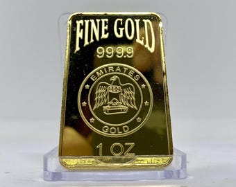 金メッキバー 中国銀行 1オンス トロイ 中国金レプリカ 金メッキ金地金