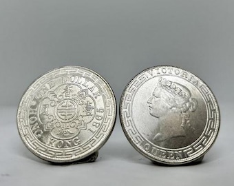 1香港ドル硬貨 1911年 英国貿易ドル 銀メッキ コインレプリカ 非磁性