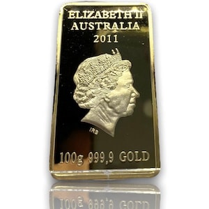 Vergoldeter Australian Bar 1OZ REPLIKA vergoldete Goldbarren