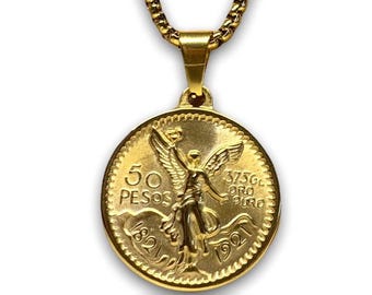 メキシコ独立100周年記念 1821-1921 50ペソ 金メッキコイン レプリカ