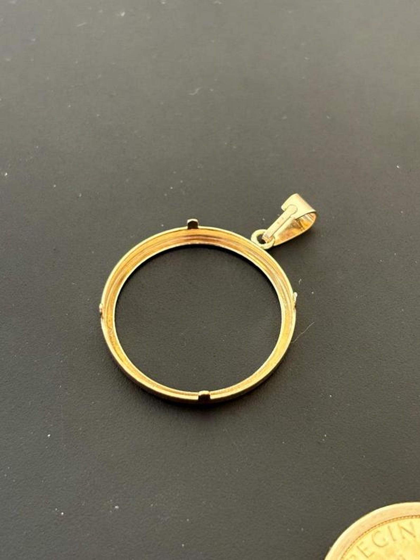 British Sovereign Coin Bezel Gold 14k Plated Silver 925 for Sovereign ...