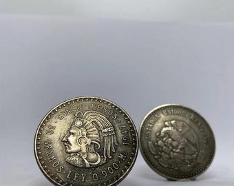 アステカ暦 - クアウテモック 1オンス .999 銀メッキコイン レプリカ 1