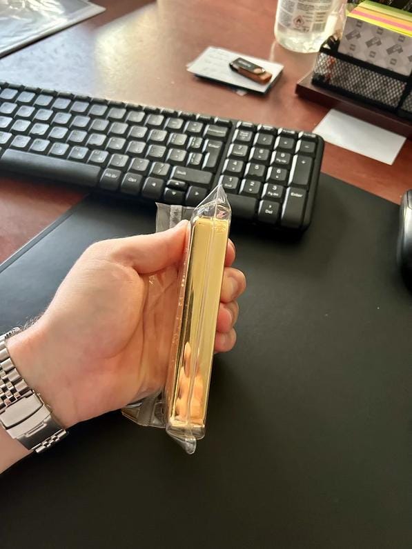 Messingbarren 1 Kg – Deutsch Geprägt, 124x50x20 Mm, Mit Echtheitszertifikat