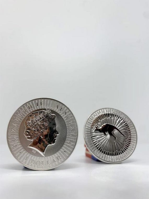 Australian Kangaroo 1oz Silver plated Proof High Relief 1 dollar Coin REPLICA, Australia proof