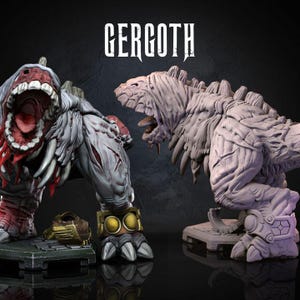 Gergoth - Monstrous Beast - Dragun Studios - 46mm or 98mm Scale - Tabletop RPGs - D&D - Pathfinder