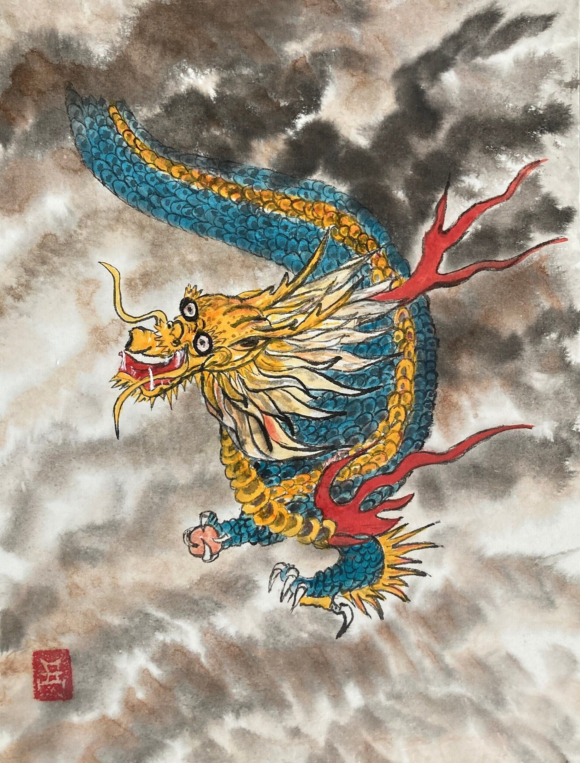 Chinese Dragon Oil Painting