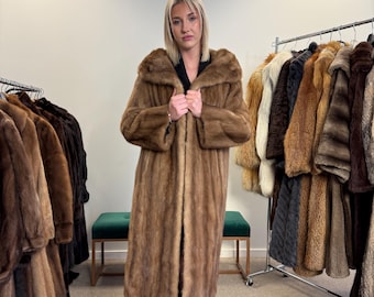 Pastel Mink Fur Coat, M/L Size, Women's Fur Coat, Vintage Fur Coat, Real Fur Coat, Mink Coat, Pastel Mink Fur, Mink Fur Coat, Pastel Mink
