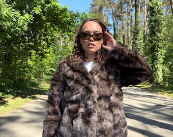 バルグジン シルバーセーブルファーコート：フルレングスの