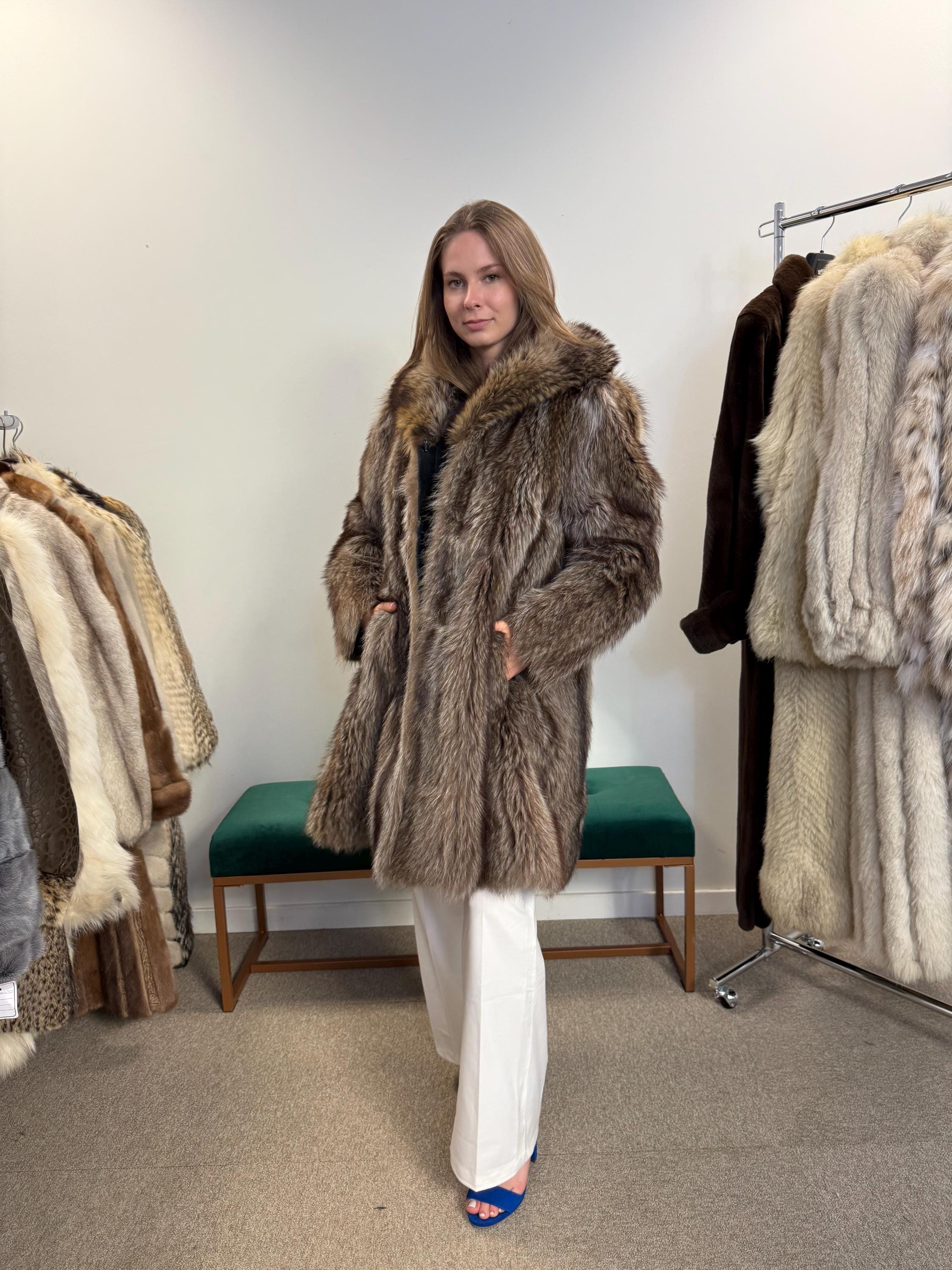 毛皮 コート ファーコート ラクーンファー リアルファー 肉厚 ブラウン M il_fullxfull.7049535778_76tw.jpg