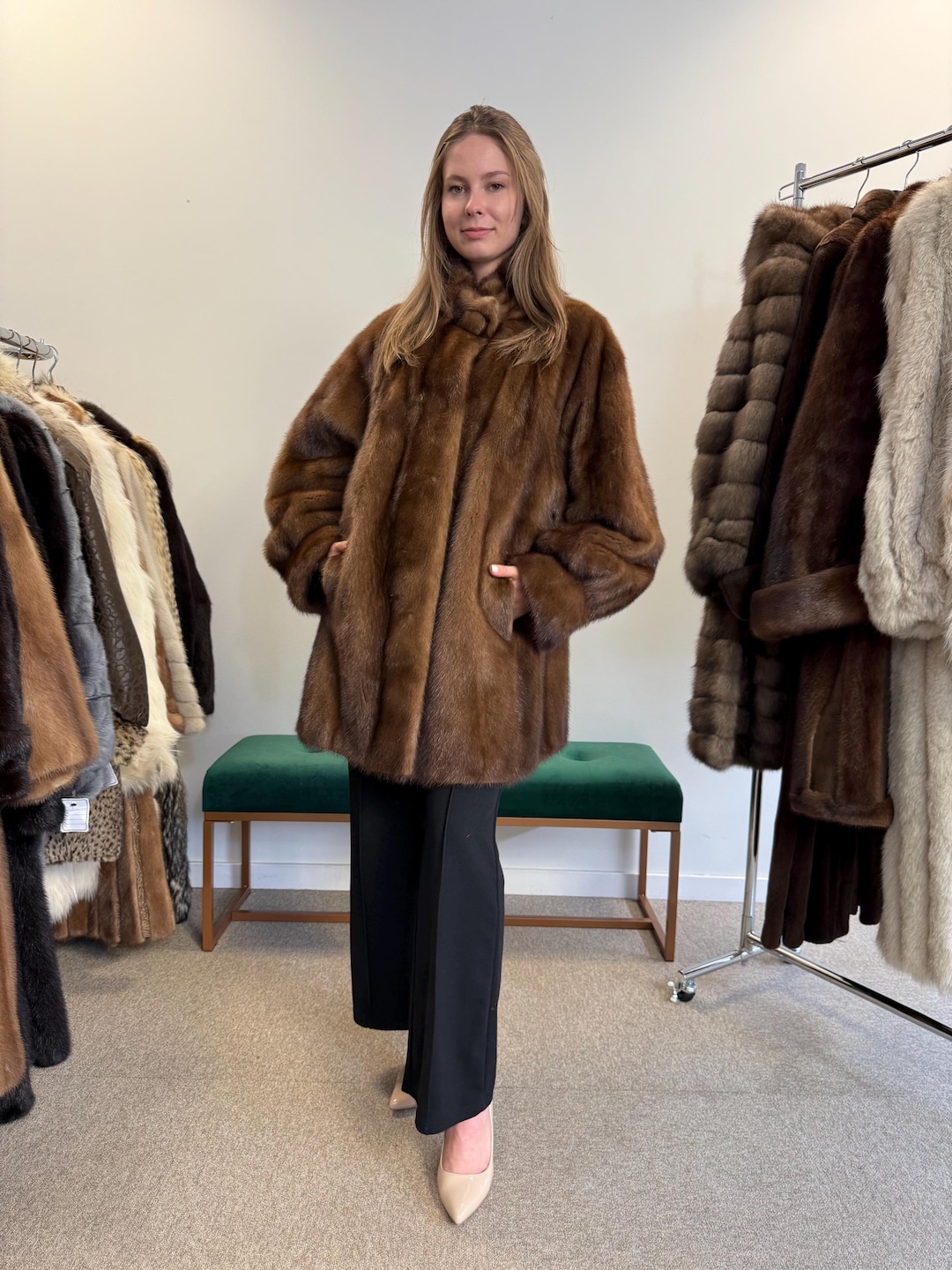 【古着】サガミンク 毛皮オーバーサイズロングコート 古着】サガミンク 毛皮オーバーサイズロングコート 中古・古着通販