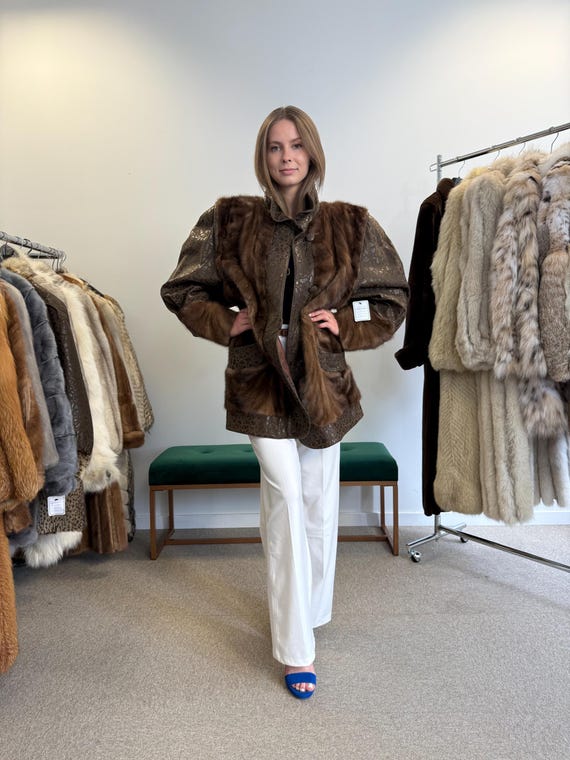 ミンク 本革ファーコート サ*ウ様 MINK(ミンク)クリーム色 毛皮