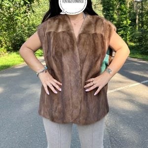 Buy Vintage Long Dark Brown Mink Fur Vest Coat Online in India - Etsy