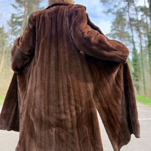 Ranched Saga Mink Fur Coat, Sheared Fur Medium Size, Full-Length Mink Coat, Superb Quality, Brand New Coat, Premium High Quality Fur, Luxury