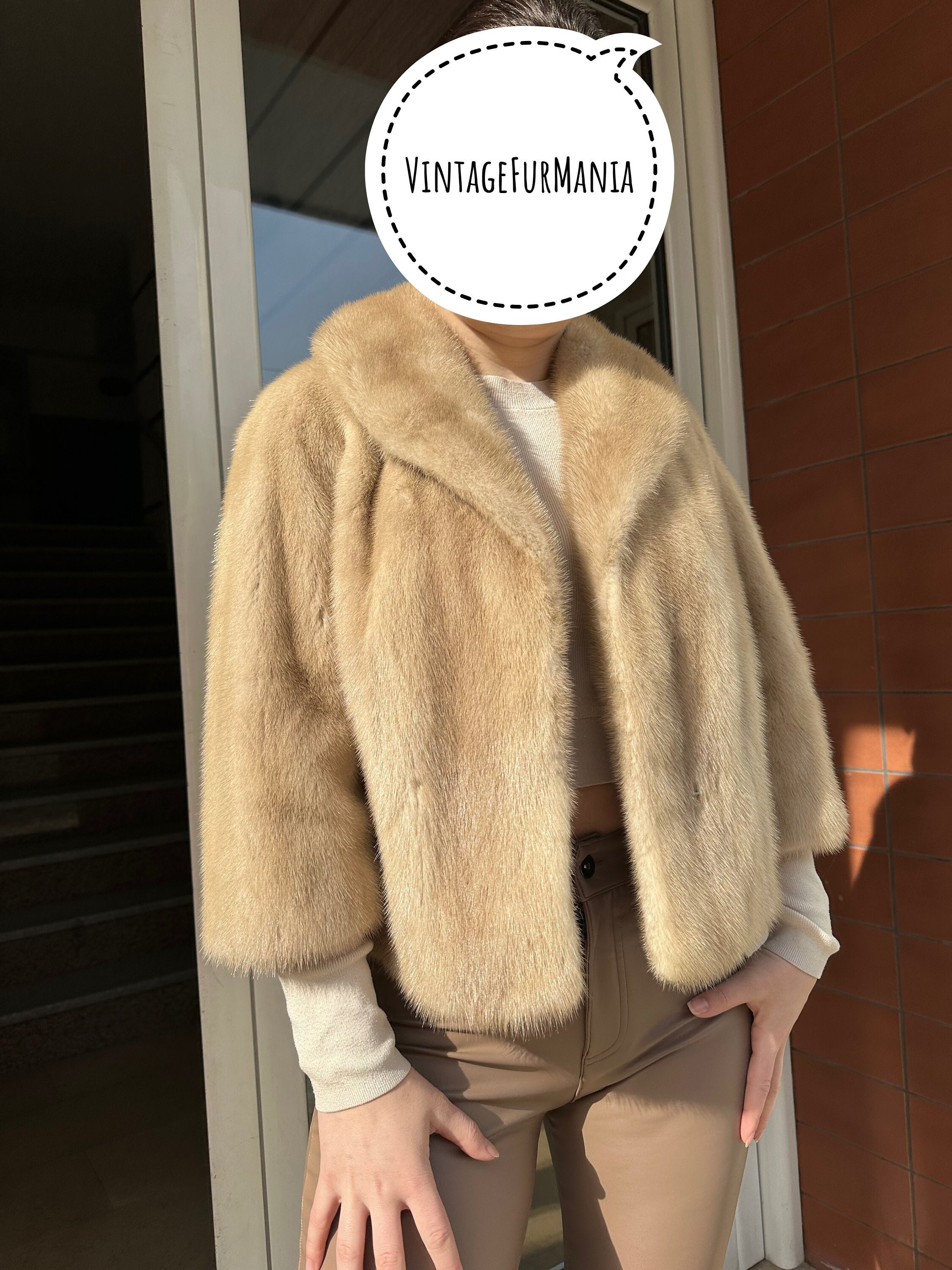 【NONCODE】Bmin mink short jacket White Mink Short Jacket with Hood | Shopifur