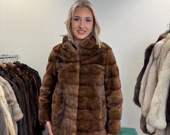 New Pastel Mink Jacket, XS/S Size, Real Mink Fur Coat, Vintage Fur Coat, Mink Fur Jacket, Pastel Mink, Women's Fur Jacket, Mink Coat Fur