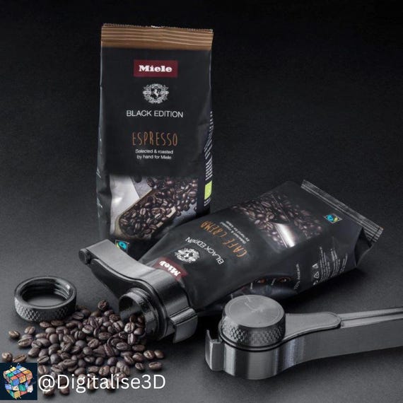 3D Print Coffee Bag Clip STL File: Eco-Friendly Resealable Clip (Digital Download)