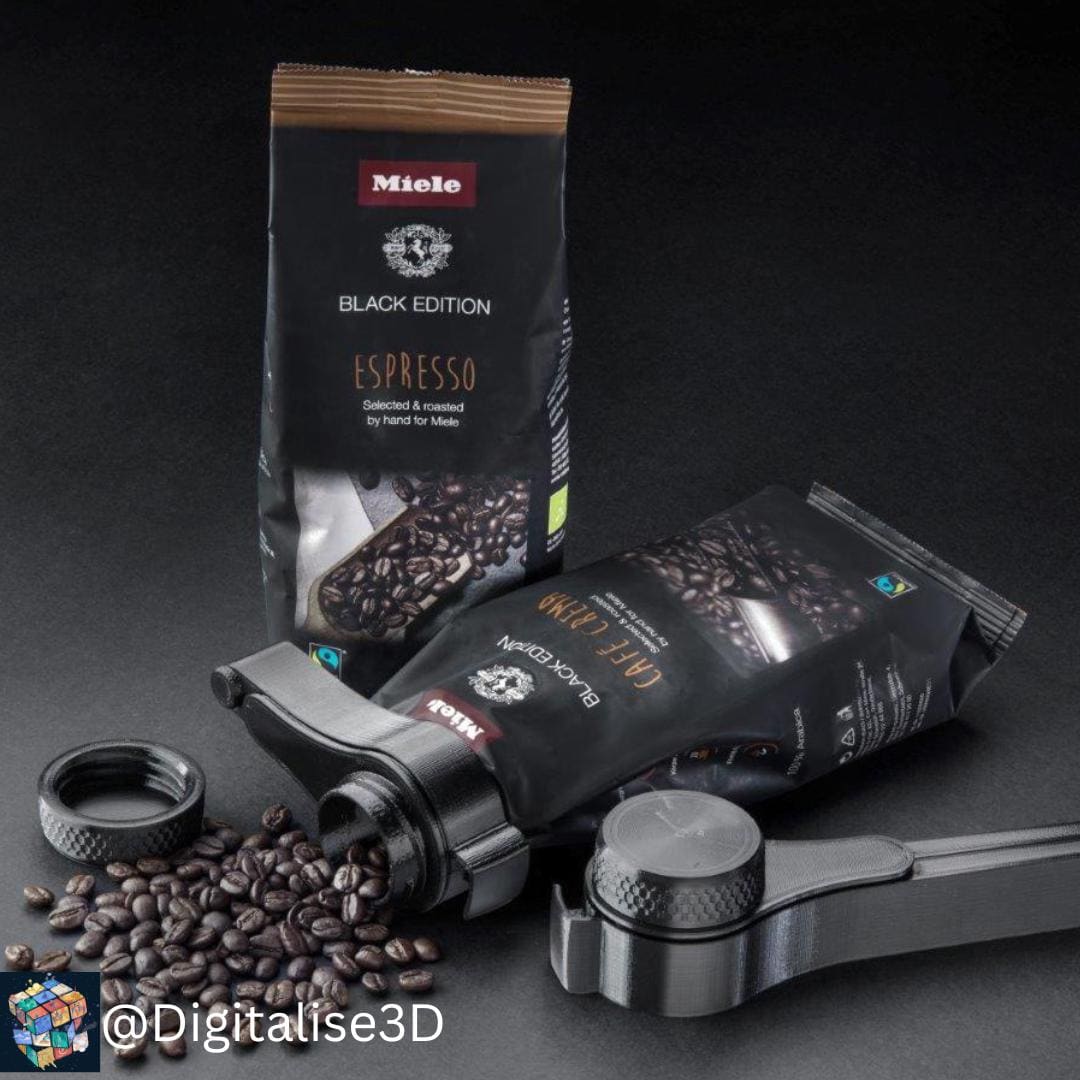 3D Print Coffee Bag Clip STL File: Eco-Friendly Resealable Clip (Digital Download)